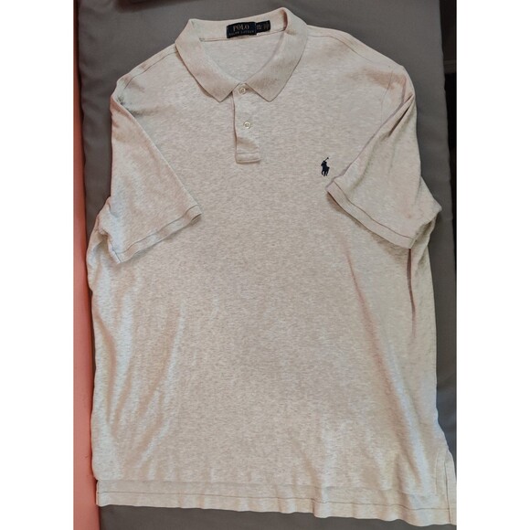 Men's Polo Ralph Lauren Short Sleeve Polo Shirt Heather Gray XXL - Picture 1 of 6